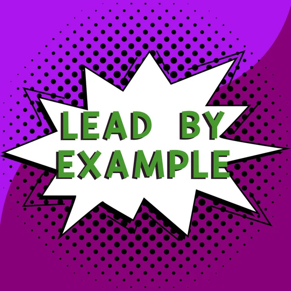 Inspiration Som Visar Tecken Lead Exempel Affärsöversikt Var Mentor Ledare — Stockfoto