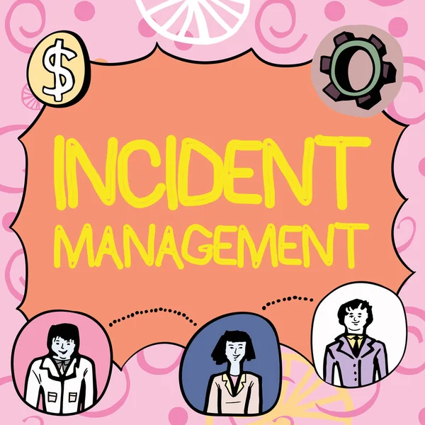 Koncepční Zobrazení Incident Management Business Approach Process Return Service Normal — Stock fotografie