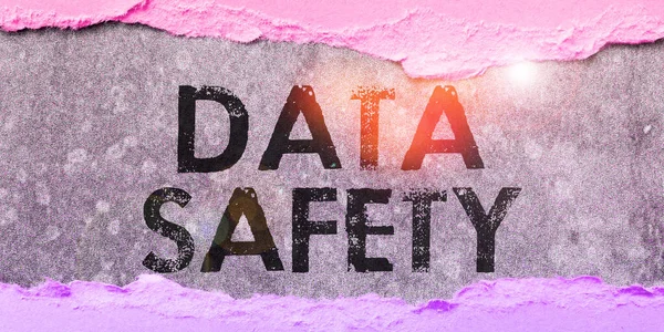 Writing Displaying Text Data Safety Business Idea Concerns Protecting Data —  Fotos de Stock