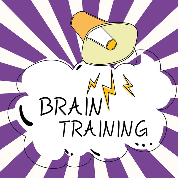 Τίτλος Κειμένου Που Παρουσιάζει Brain Training Επιχειρηματική Έννοια Διανοητικές Δραστηριότητες — Φωτογραφία Αρχείου