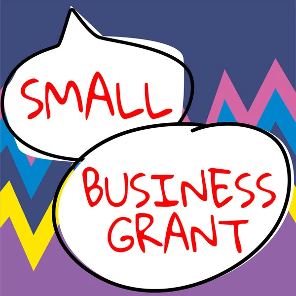 Έμπνευση Δείχνει Σημάδι Small Business Grant Word Για Μια Ατομική — Φωτογραφία Αρχείου