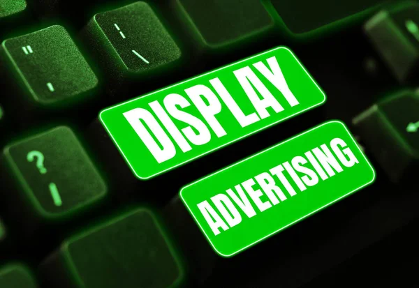 Conceptual Display Display Advertising Word Online Advertising Typically Designed Image — Fotografia de Stock