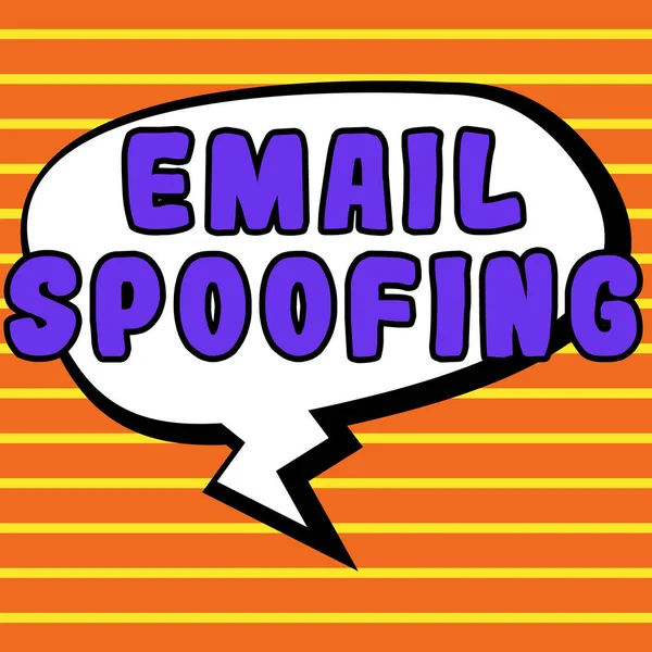 Концептуальний Підпис Email Spoofing Концептуальні Фотографії Забезпечують Доступ Вміст Електронного — стокове фото