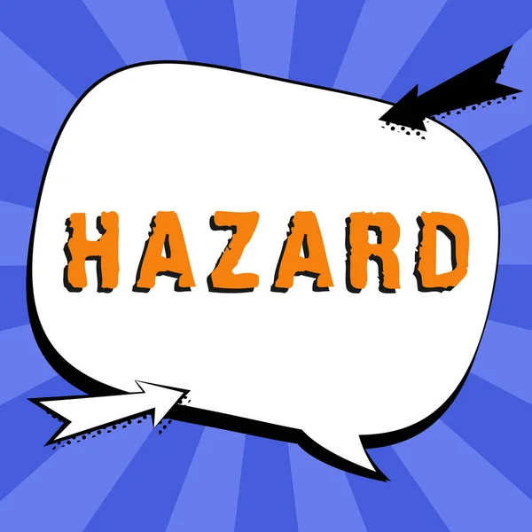 Text Showing Inspiration Hazard Word Written Account Statement Describing Danger — Foto de Stock