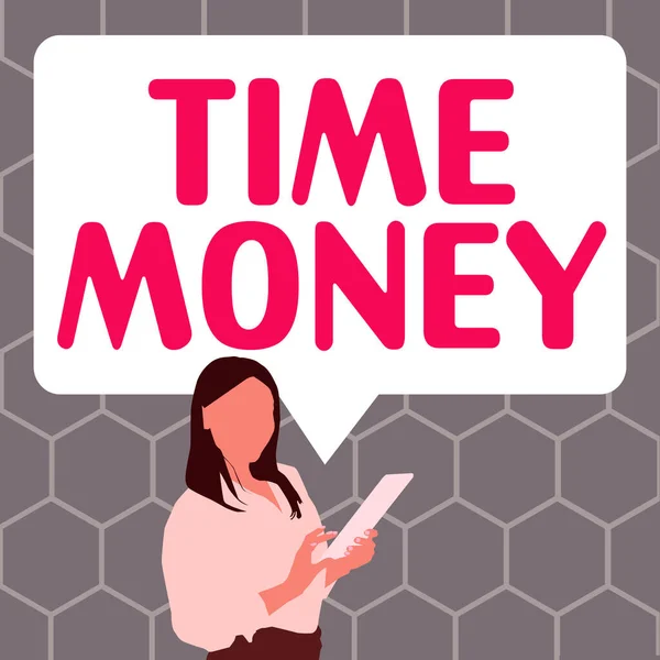 Texto Escritura Mano Time Money Internet Concept Fondos Anticipados Para —  Fotos de Stock