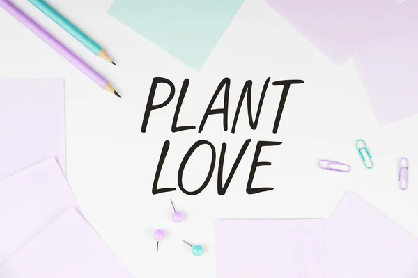 植物の愛を提示するテキストキャプション ビジネスのアイデアは 感情的な愛のシンボル ケアと他の人に示されているサポート — ストック写真