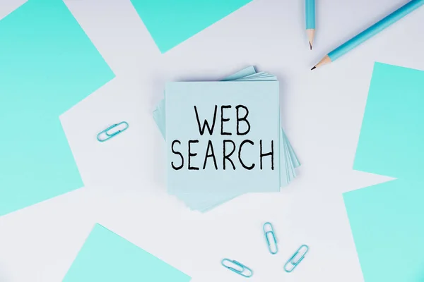 Inspirace Zobrazující Znamení Web Search Internet Concept Softwarový Systém Určený — Stock fotografie