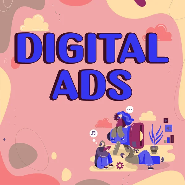 Inspiracja Pokazująca Znak Cyfrowe Reklamy Pomysł Biznes Wykorzystuje Internet Dostarczania — Zdjęcie stockowe