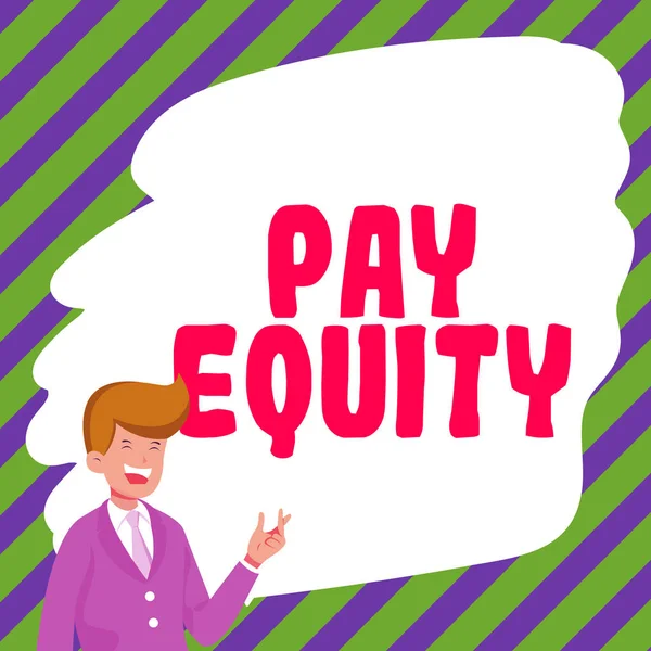 Text Showing Inspiration Pay Equity Business Showcase Eliminating Sex Race —  Fotos de Stock