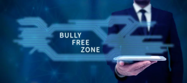 Conceptual caption Bully Free Zone, Business concept Be respectful to other bullying is not allowed here