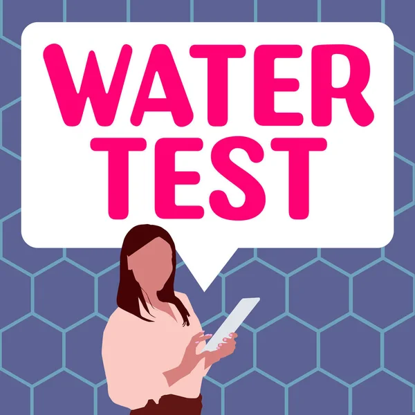 Wyświetlanie Znaku Test Wody Podejście Biznesowe Pobieranie Próbek Różnych Strumieni — Zdjęcie stockowe