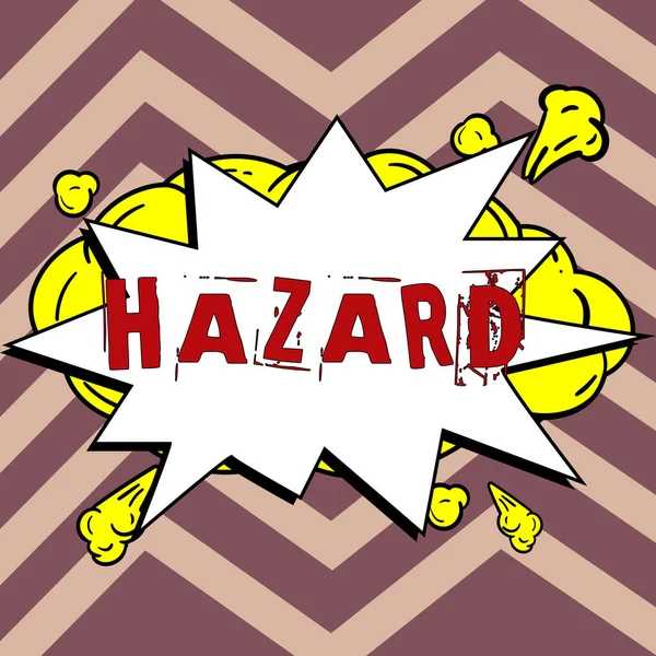 Visualizzazione Concettuale Hazard Concept Meaning Account Dichiarazione Che Descrive Pericolo — Foto Stock
