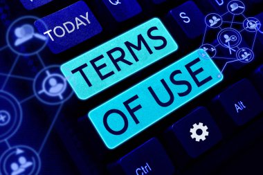 Kullanım Koşulları, İnternet Konsepti Politika Anlaşmaları için belirlenmiş koşulları gösteren metin işareti