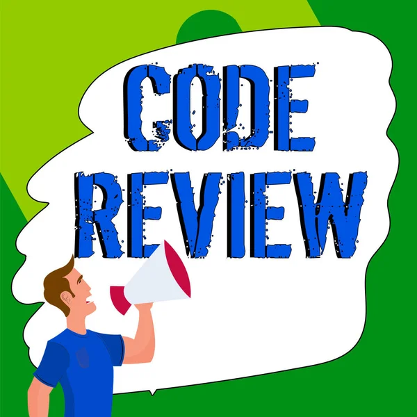 Conceptuele Weergave Code Review Zakelijke Aanpak Gaat Een Onderwerp Studie — Stockfoto