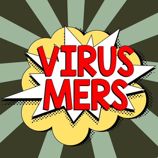 Text Caption Presenting Virus Mers Conceptual Photo Viral Respiratory Illness — Foto de Stock