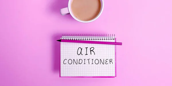 Writing Displaying Text Air Conditioner Word Written Apparatus Washing Air —  Fotos de Stock