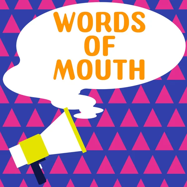Conceptual display Words Of Mouth, Business approach simple statement can help heal hurt or harm someone