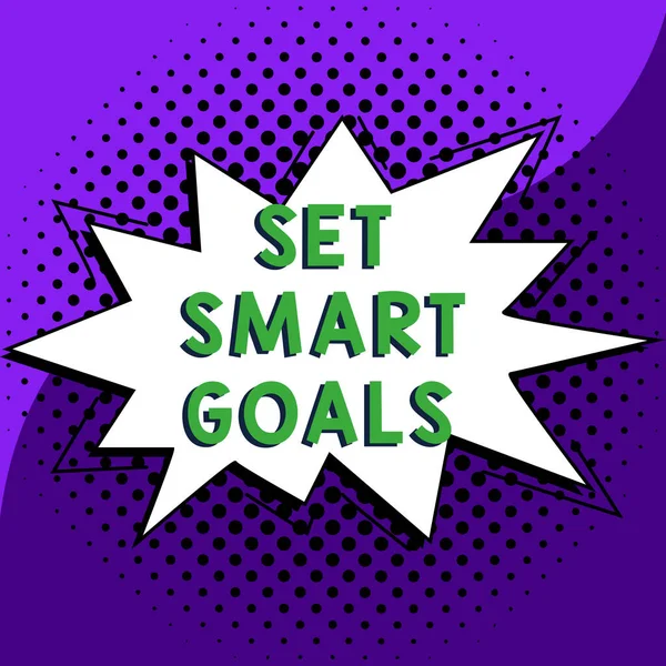 Scrivere Testi Set Smart Goals Internet Concept Stabilire Obiettivi Raggiungibili — Foto Stock