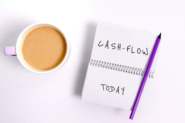 Inspiration Showing Sign Cash Flow Business Concept Actual Cash Can — Fotografia de Stock