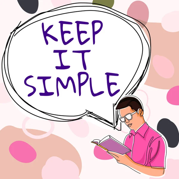Logga Håll Det Enkelt Affärsstrategi Lätt Att Kasta Runt Förståelig — Stockfoto