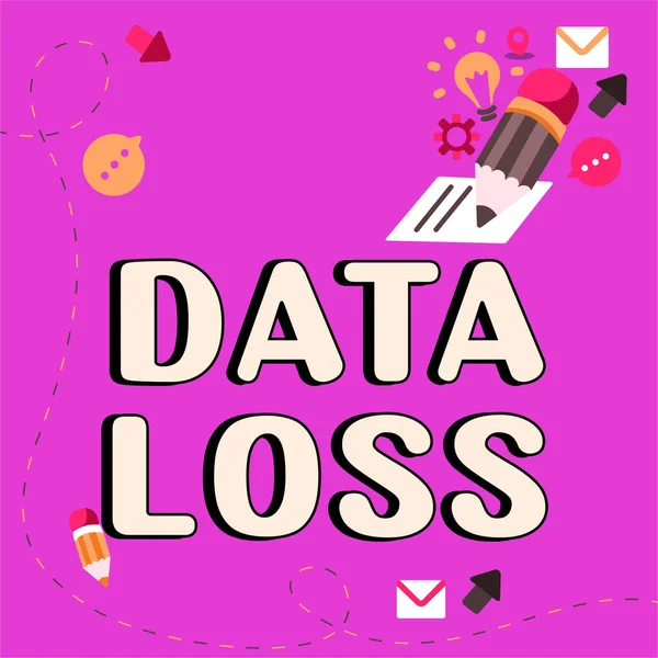 Text Bildtext Som Presenterar Data Loss Internet Concept Process Eller — Stockfoto
