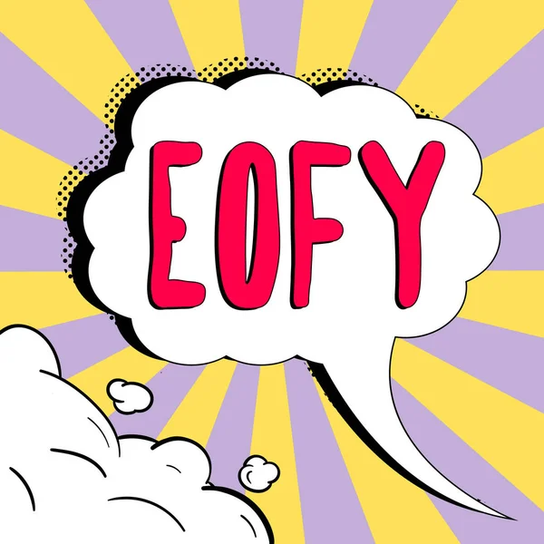 Konzeptpräsentation Eofy Word Für Einen Mega Verkauf Ende Eines Geschäftsjahres — Stockfoto