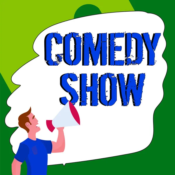 Conceptual Display Comedy Show Business Overview Funny Program Humorous Amusing — Foto de Stock