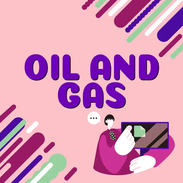 Conceptuele Weergave Olie Gas Business Idee Exploratie Winning Raffinage Marketing — Stockfoto