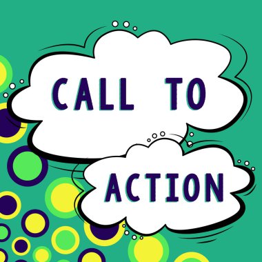 İlhamı gösteren metin Eyleme Çağrı, İş Gösterisi Kararı Destekleme Hareketi Başarılı bir strateji geliştirmek için