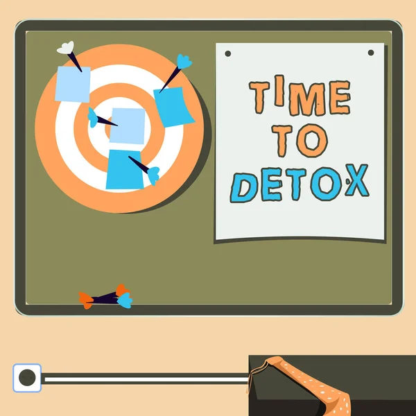 Text Caption Presenting Time Detox Word Moment Diet Nutrition Health —  Fotos de Stock