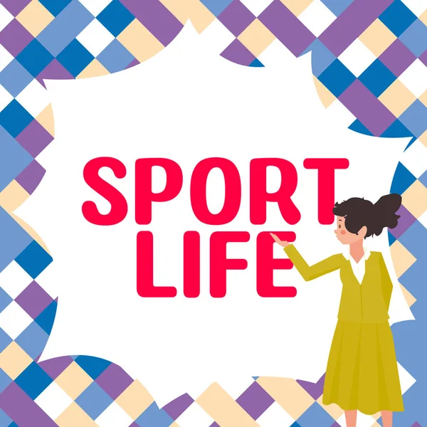 Textový Titulek Představující Sport Life Koncept Znamenající Fond Sportovních Nebo — Stock fotografie