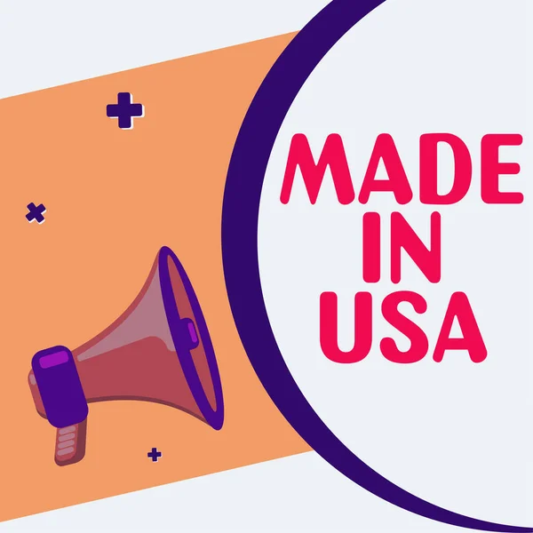 Inspiration Visar Tecken Made Usa Business Showcase Amerikanskt Varumärke Usa — Stockfoto
