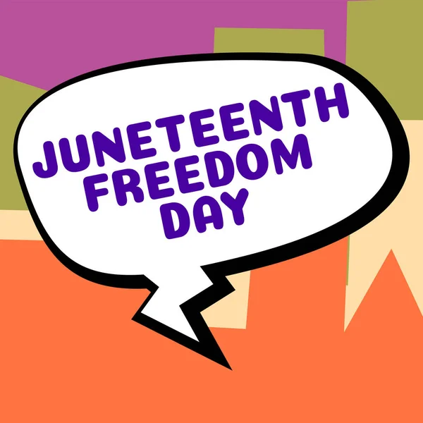 Handwriting Text Juneteenth Freedom Day Business Idea Legal Holiday United — Foto Stock