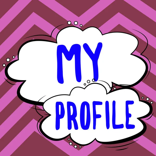 Begrepsvisning Min Profil Begrep Som Betyr Registrering Din Personlige Informasjon – stockfoto