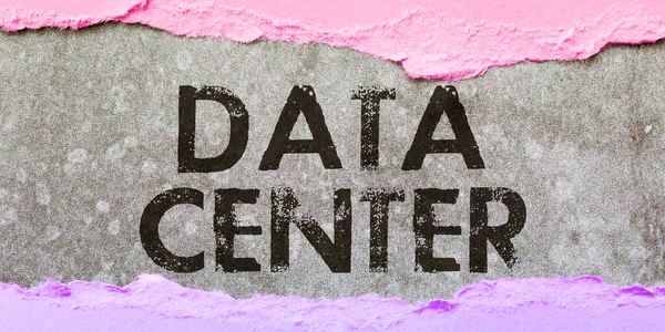 Text Caption Presenting Data Center Business Concept Repository Houses Computing —  Fotos de Stock