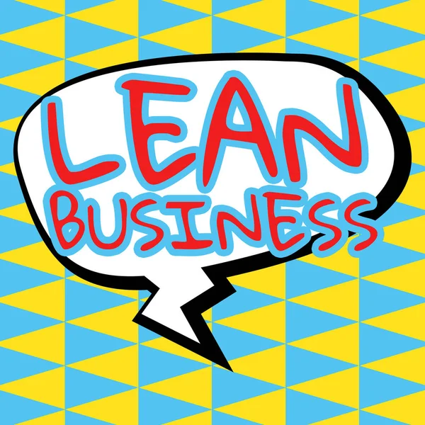 Ispirazione Che Mostra Segni Lean Business Word Scritto Sul Miglioramento — Foto Stock
