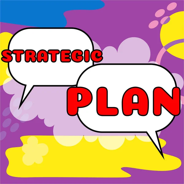 Inspiração Mostrando Sinal Plano Estratégico Visão Geral Negócio Processo Definição — Fotografia de Stock
