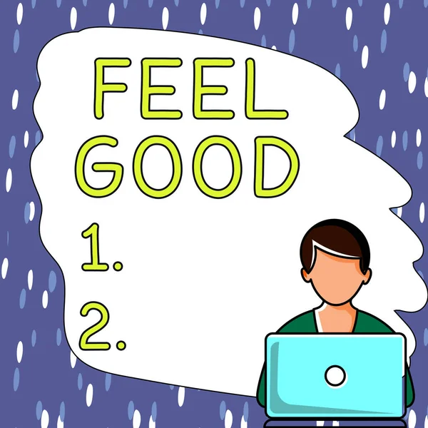 Text Caption Presenting Feel Good Business Showcase Relating Promoting Often — 스톡 사진