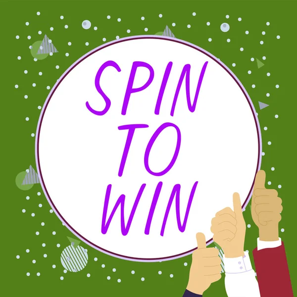 Conceptual Display Spin Win Business Idea Try Your Luck Fortune — Fotografia de Stock