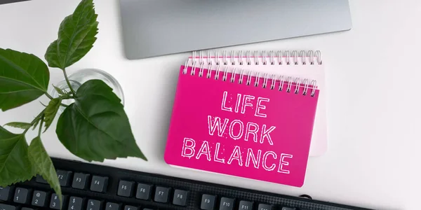 Conceptual display Life Work Balance, Word for stability person needs between his job and personal time