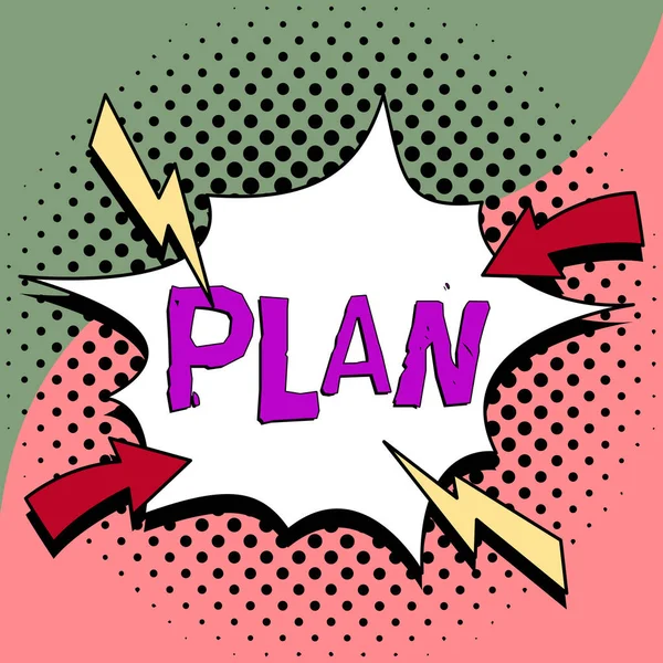 Tekst Met Inspiratie Plan Business Concept Begin Van Een Gedetailleerd — Stockfoto