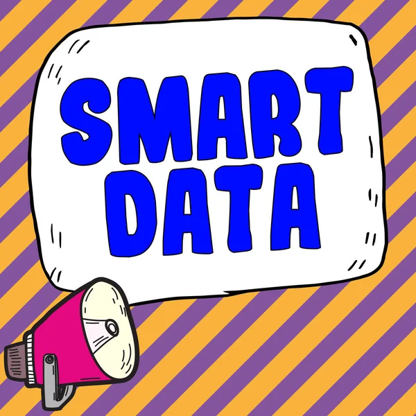 Konceptvisning Smarta Data Word För Digital Information Som Formateras För — Stockfoto