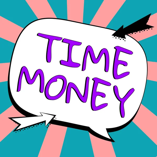 Tekst Odręcznego Pisania Time Money Word Wpisany Funduszach Zaliczki Spłatę — Zdjęcie stockowe