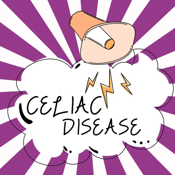 Inspiráció Mutatja Jelét Celiac Betegség Üzleti Megközelítés Vékonybél Túlérzékeny Glutén — Stock Fotó