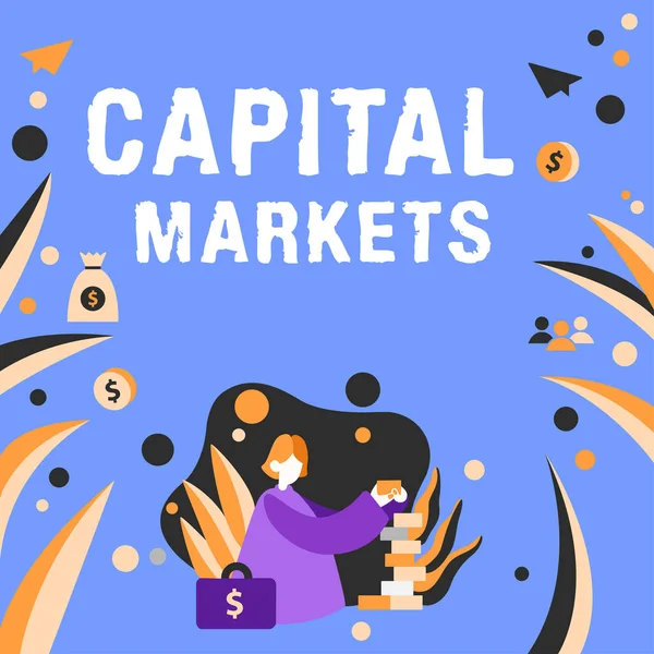Kapitalmärkte Geschäftskonzept Erlauben Unternehmen Mittel Beschaffen Indem Sie Marktsicherheit Bieten — Stockfoto