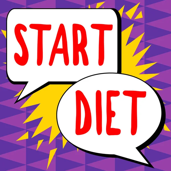 Tekst Bijschrift Presenteren Start Diet Business Overzicht Speciaal Cursusvoedsel Waartoe — Stockfoto