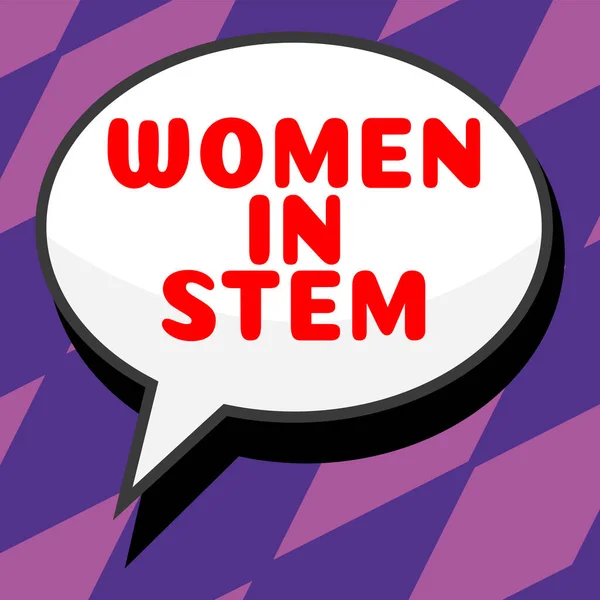 Text Sign Showing Women Stem Concept Jelentése Science Technology Engineering — Stock Fotó