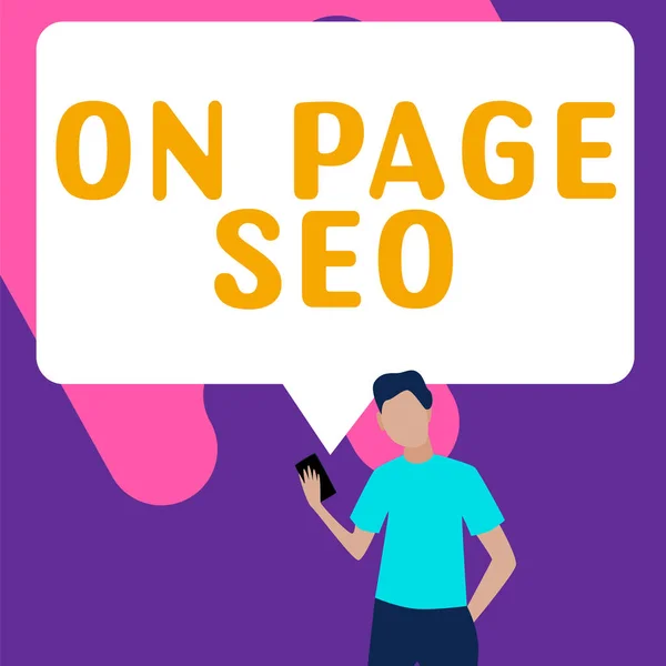 Sign Displaying Page Seo Word Written Allow Users Provision Raw — Foto de Stock
