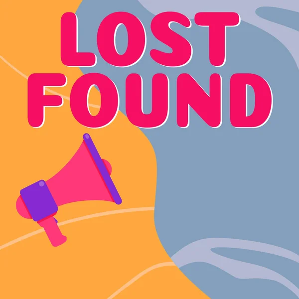 Handwriting Text Lost Found Business Idea Things Left May Retrieve — Foto Stock