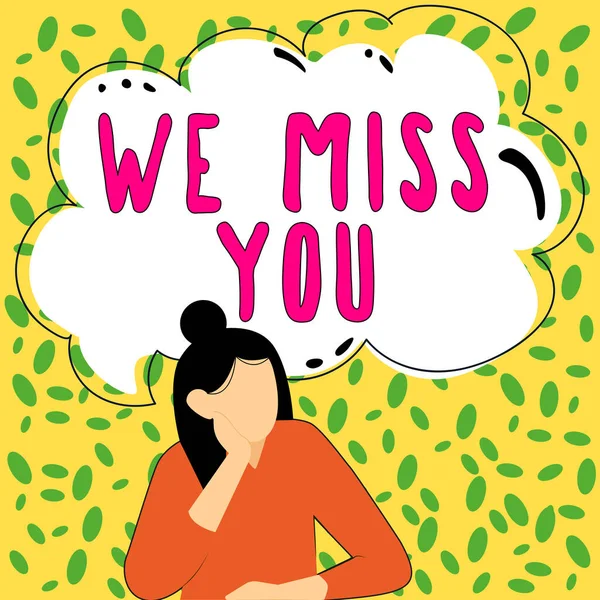 Handwriting Text Miss You Business Overview Feeling Sad Because You — Fotografia de Stock